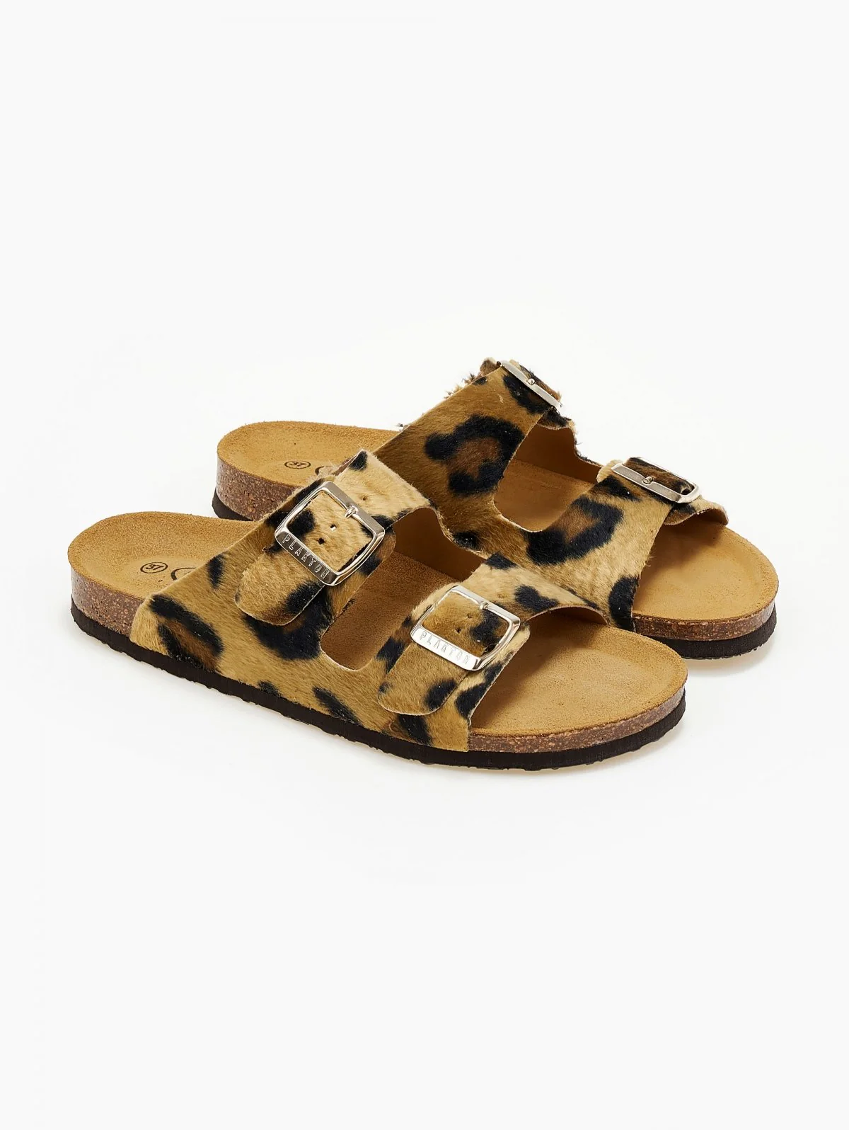 Σανδάλια με συνθετικό ponyskin - Animal Print - Image 3