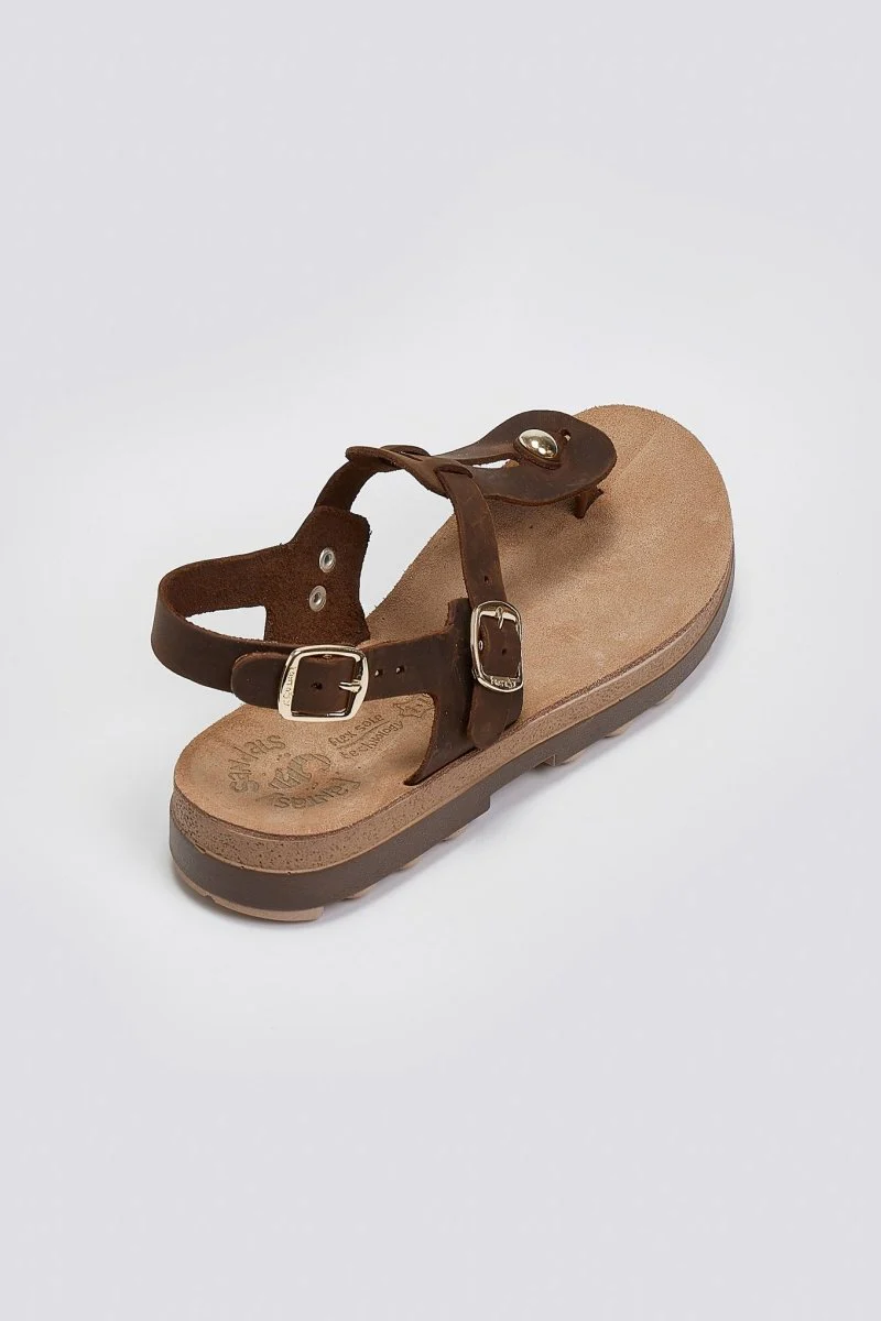 Σανδάλια από δερμάτινο nubuck - Καφέ - Image 3