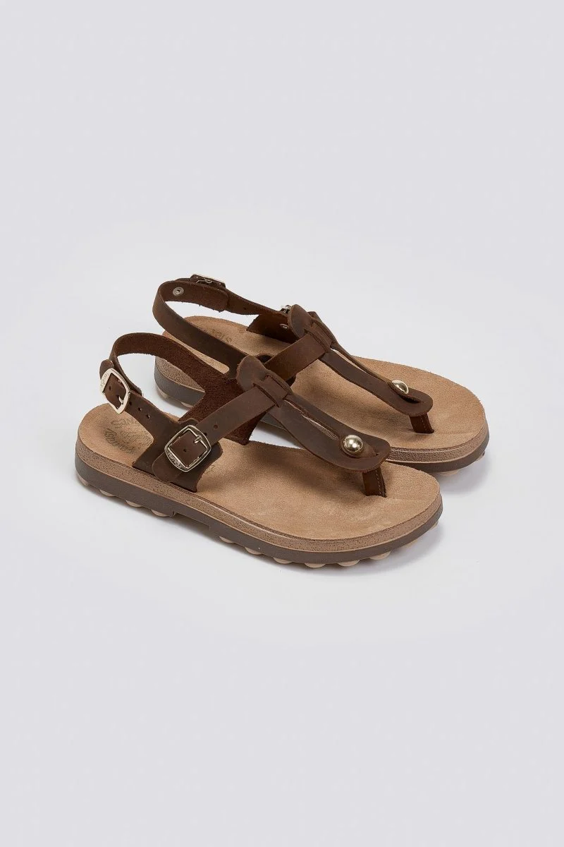 Σανδάλια από δερμάτινο nubuck - Καφέ - Image 4