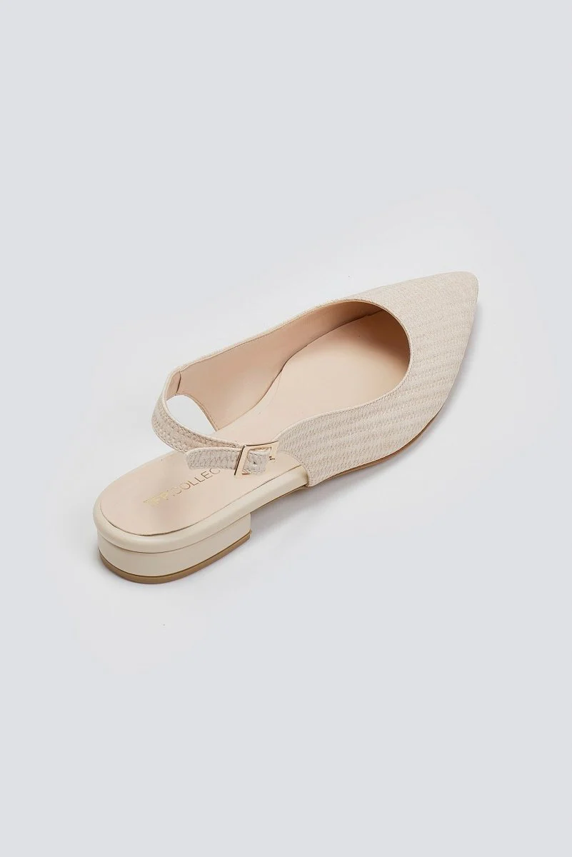 Μυτερές μπαλαρίνες slingback - Μπεζ - Image 4