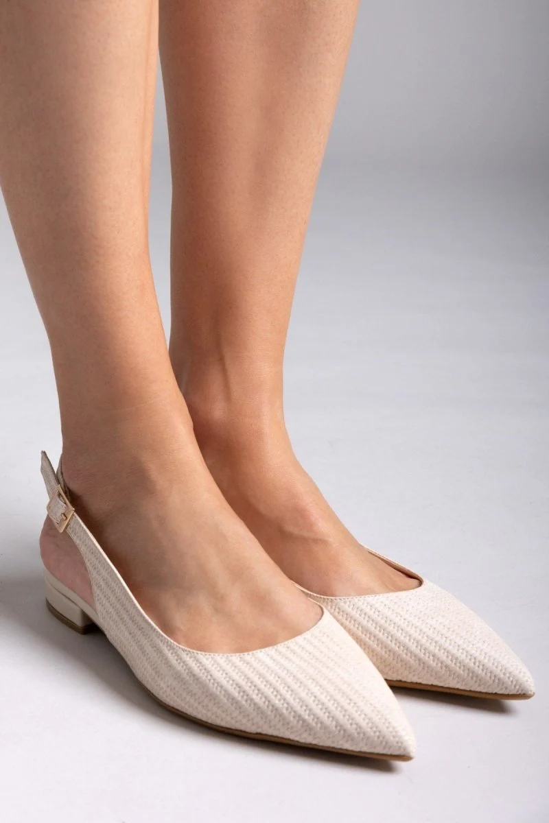 Μυτερές μπαλαρίνες slingback - Μπεζ - Image 6
