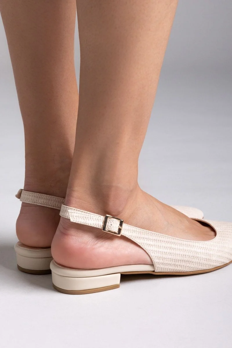 Μυτερές μπαλαρίνες slingback - Μπεζ - Image 8