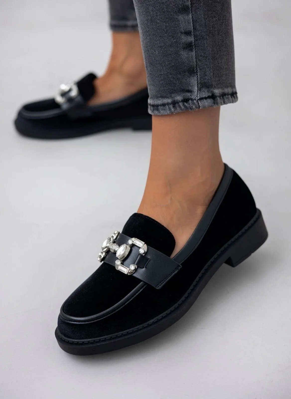 Βελουτέ Loafers - Μαύρο - Image 7