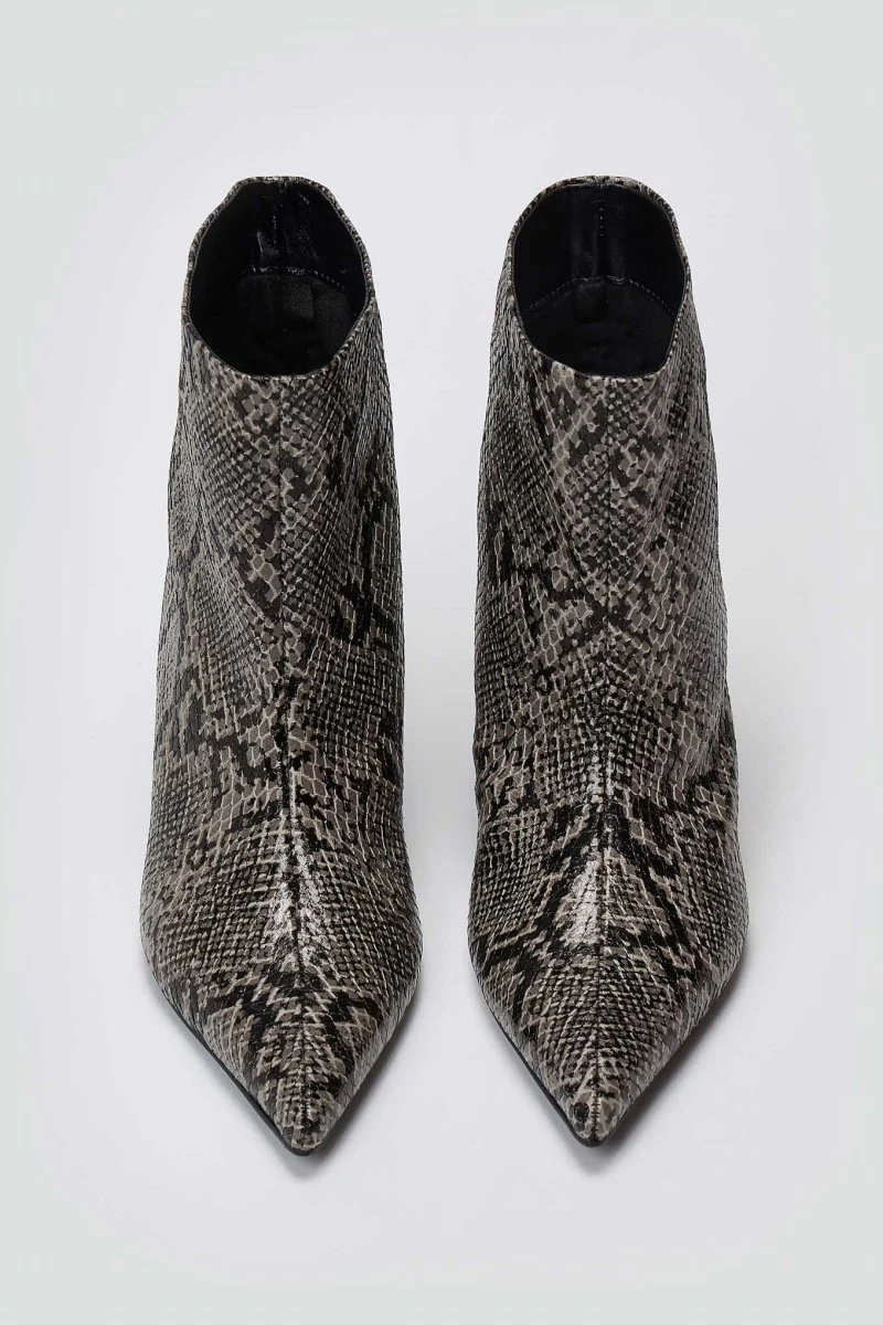 Μποτάκια Αστραγάλου Snake Print- Γκρι Snake Print - Image 8
