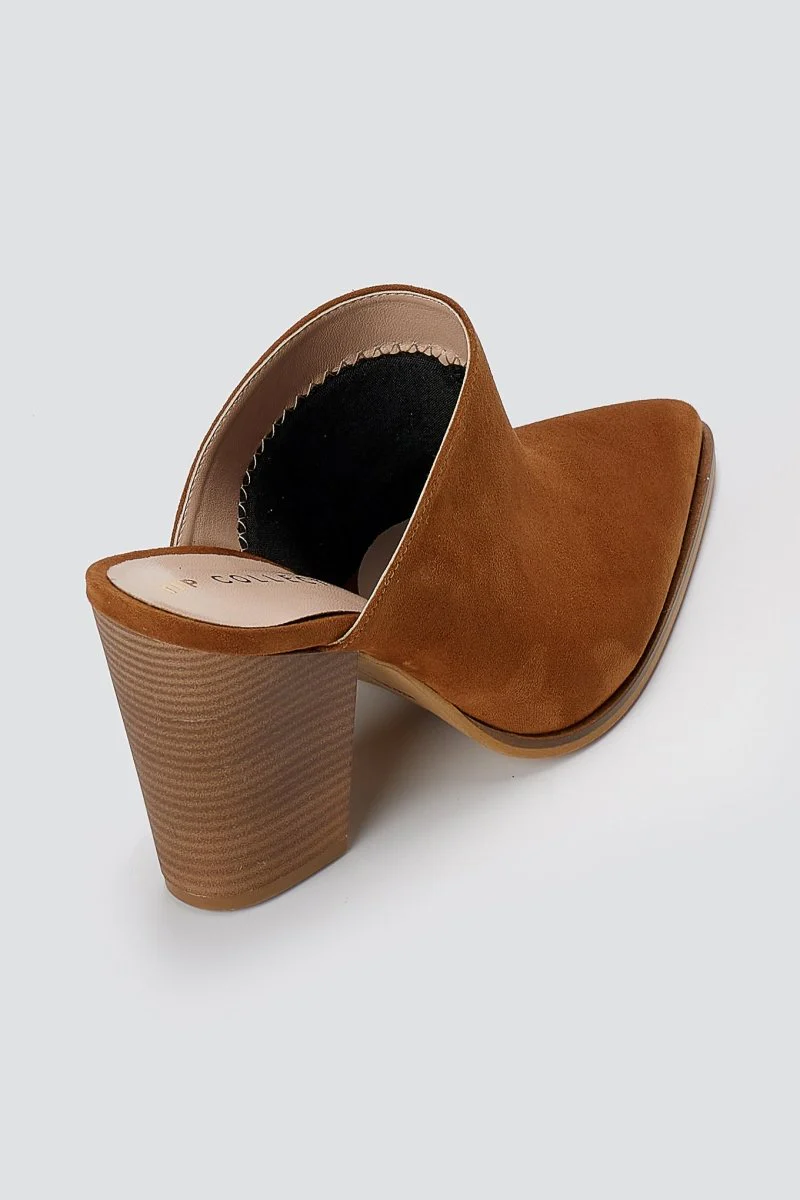 Clogs με τετράγωνο τακούνι - Ταμπά Σουέντ - Image 3