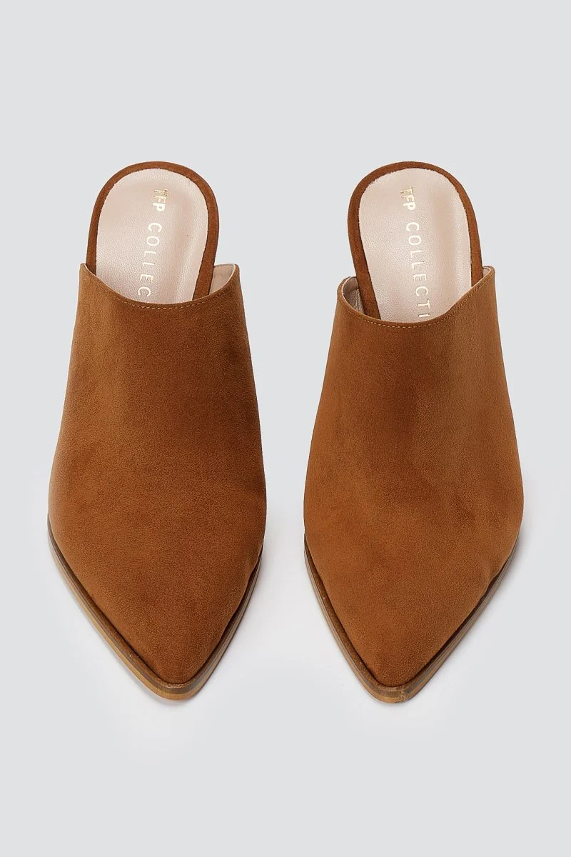 Clogs με τετράγωνο τακούνι - Ταμπά Σουέντ - Image 4