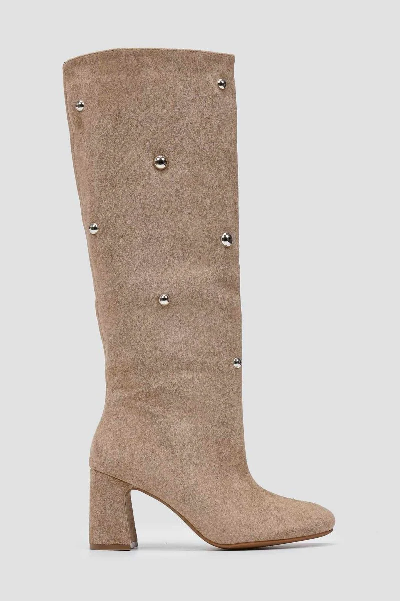 Μπότες Studded - Taupe Suede - Image 2