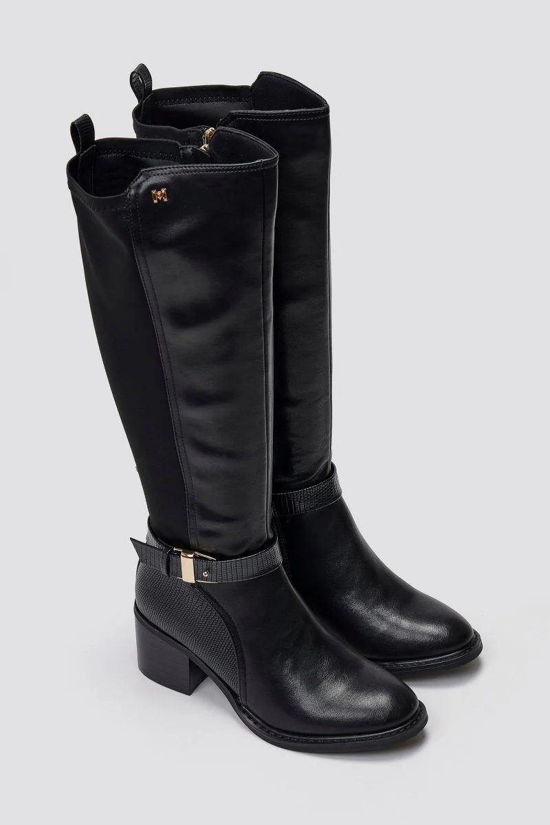 Casual Μπότες Elastic Fit - Μαύρο Matte - Image 4