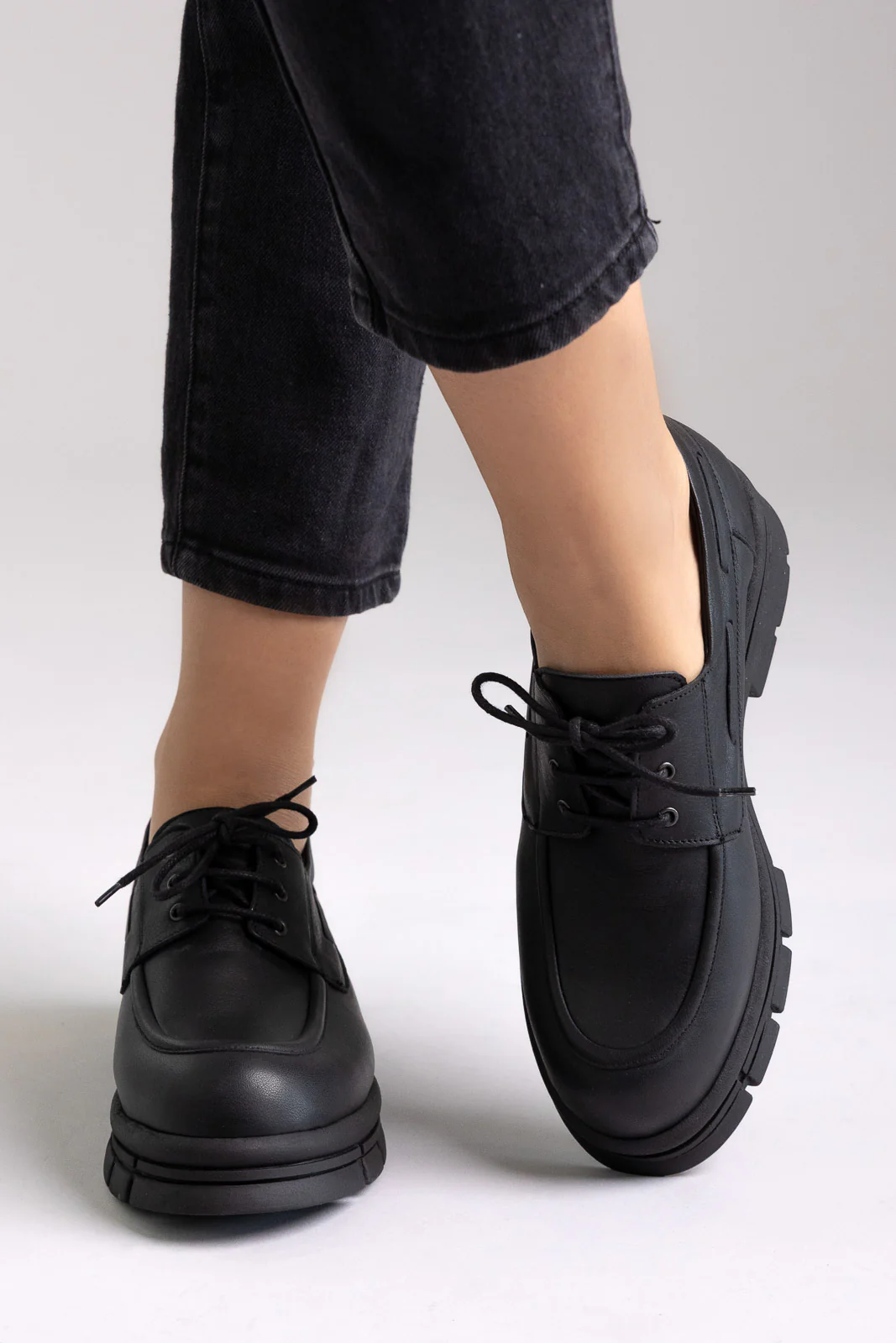Chunky Oxfords - Μαύρο Ματ - Image 2