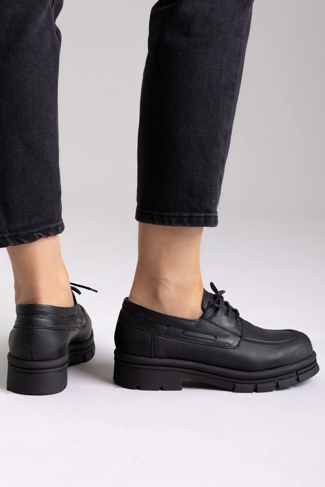 Chunky Oxfords - Μαύρο Ματ - Image 6