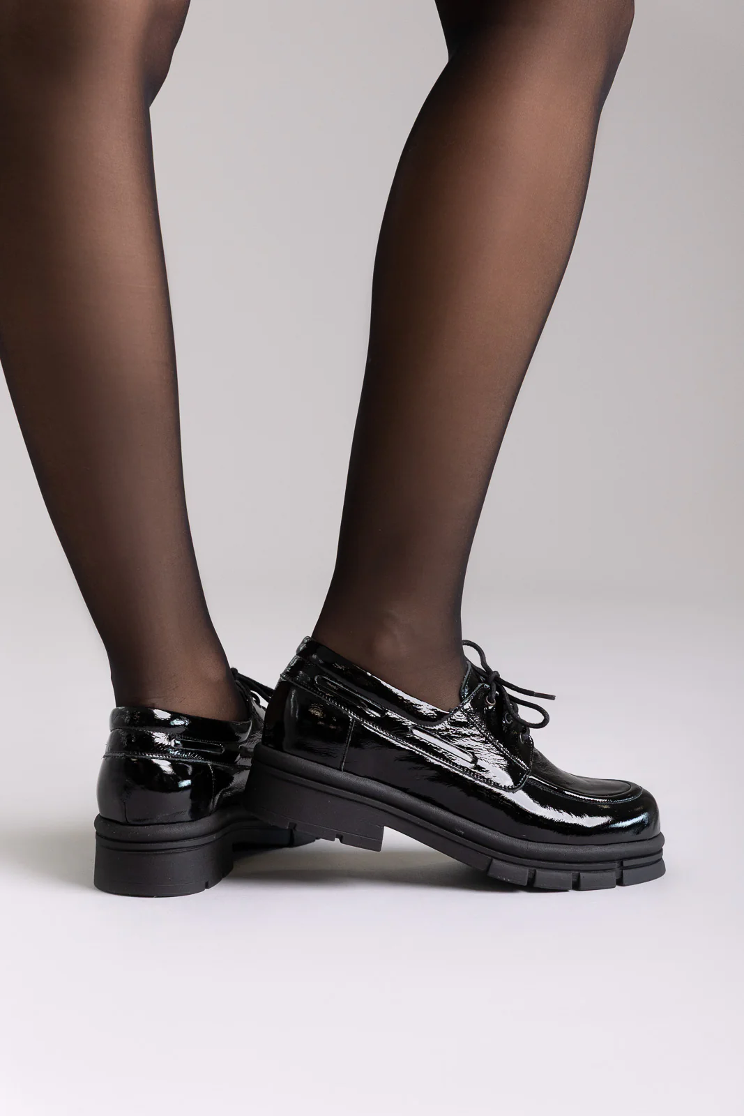 Chunky Oxfords - Μαύρο λουστρίνι - Image 6