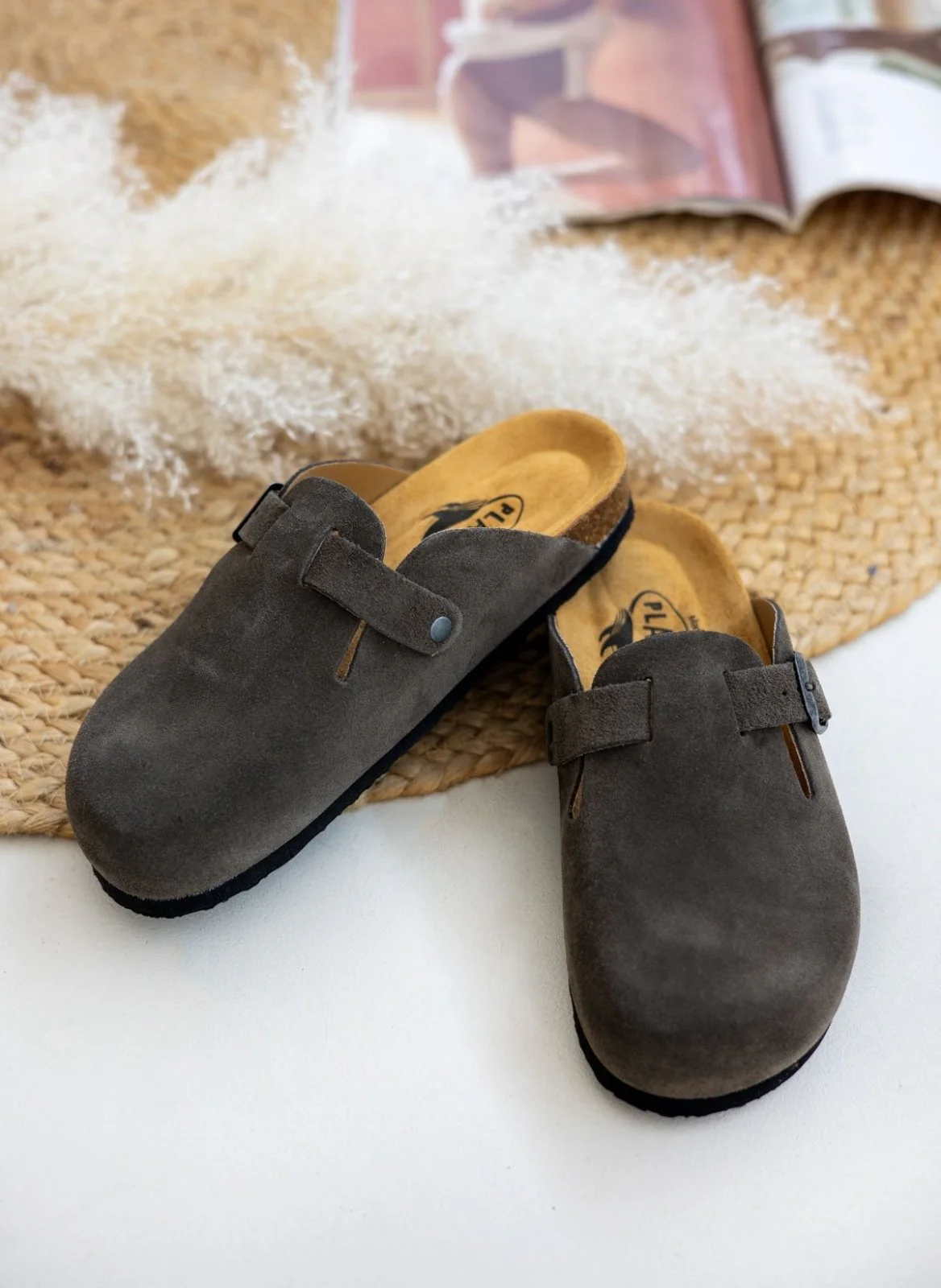 Σουέντ Ανατομικά Clogs - Χακί - Image 12