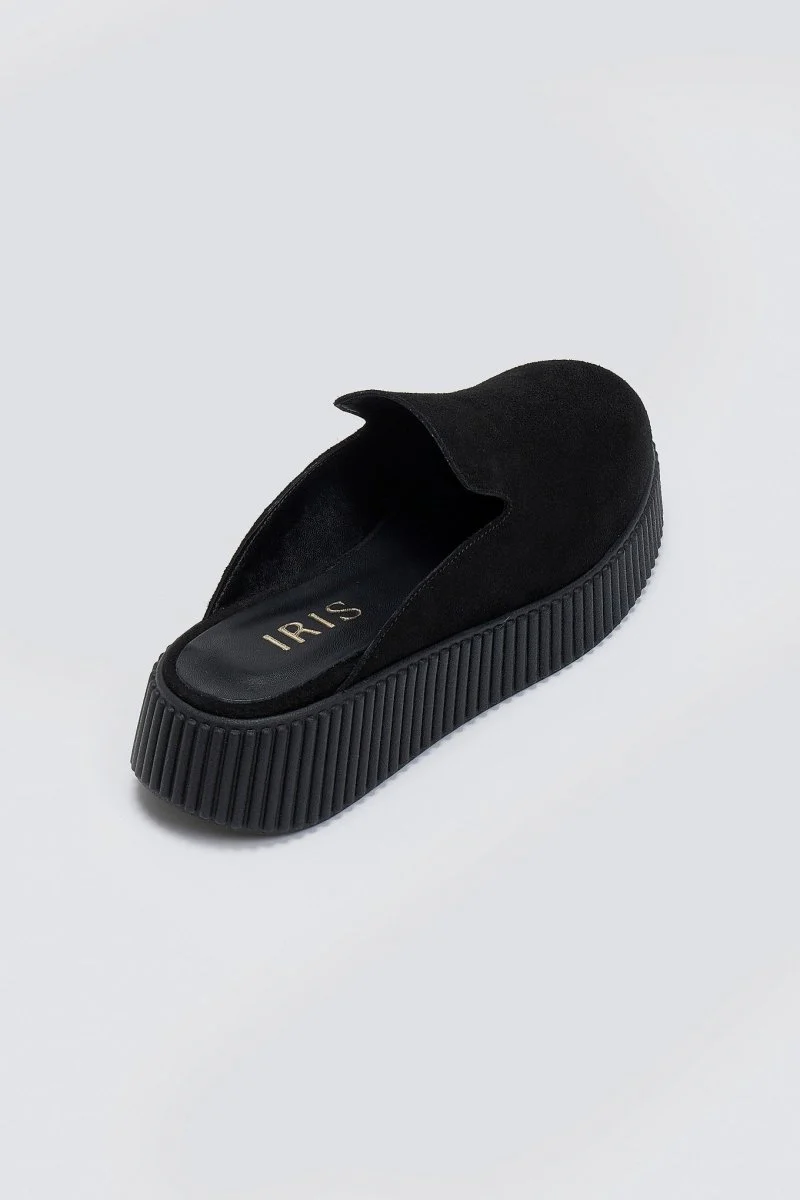 Σουέντ Flatform Clogs - Μαύρο - Image 5