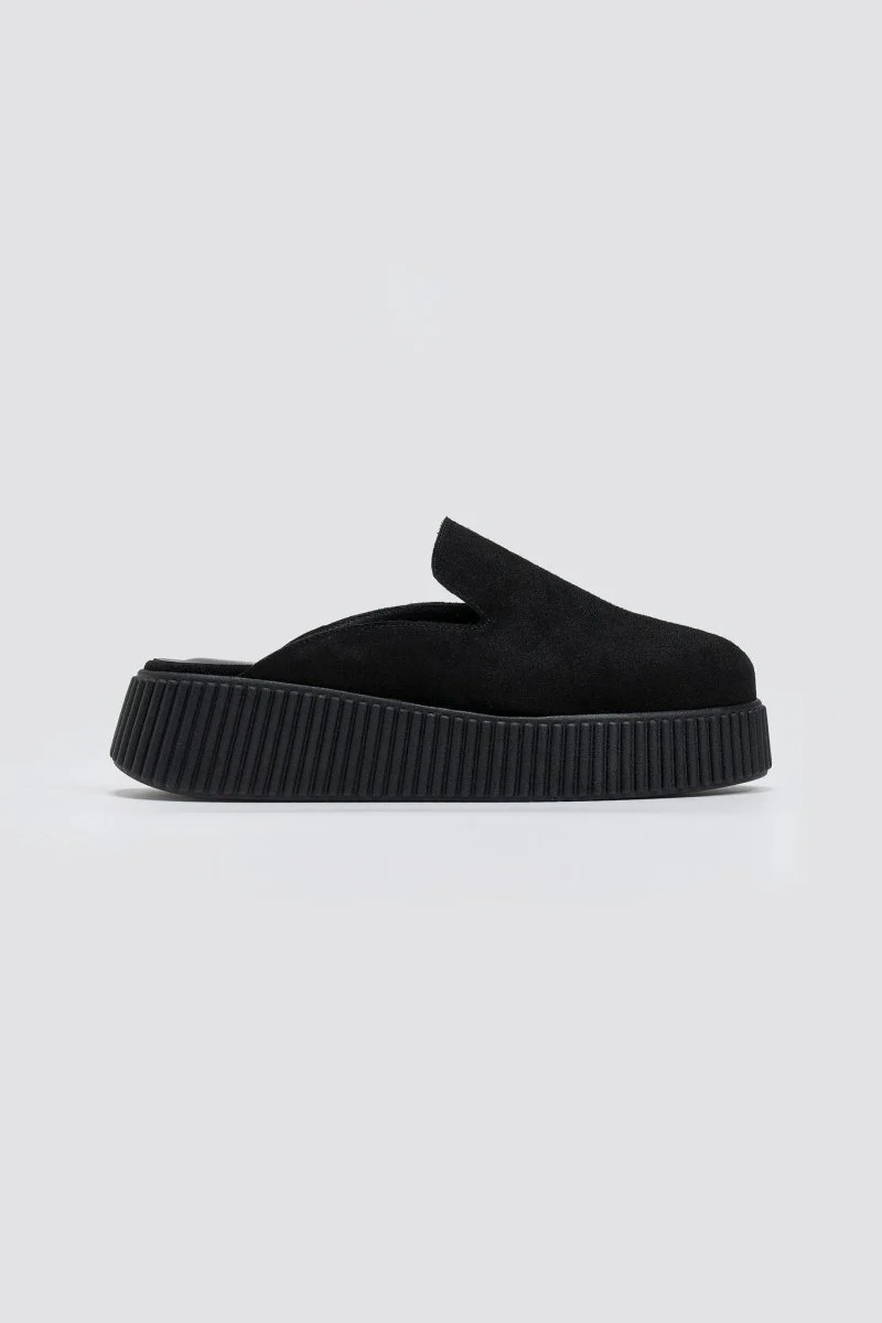 Σουέντ Flatform Clogs - Μαύρο - Image 7