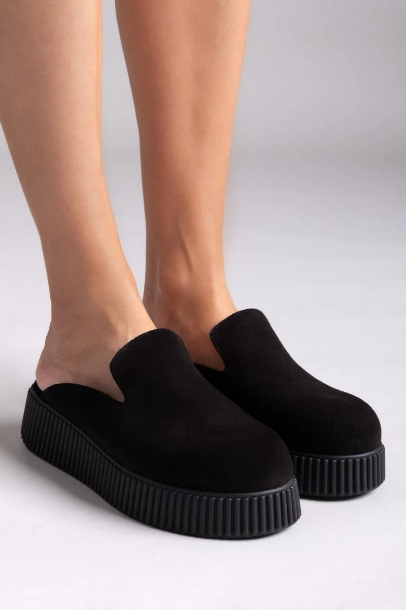 Σουέντ Flatform Clogs - Μαύρο - Image 8