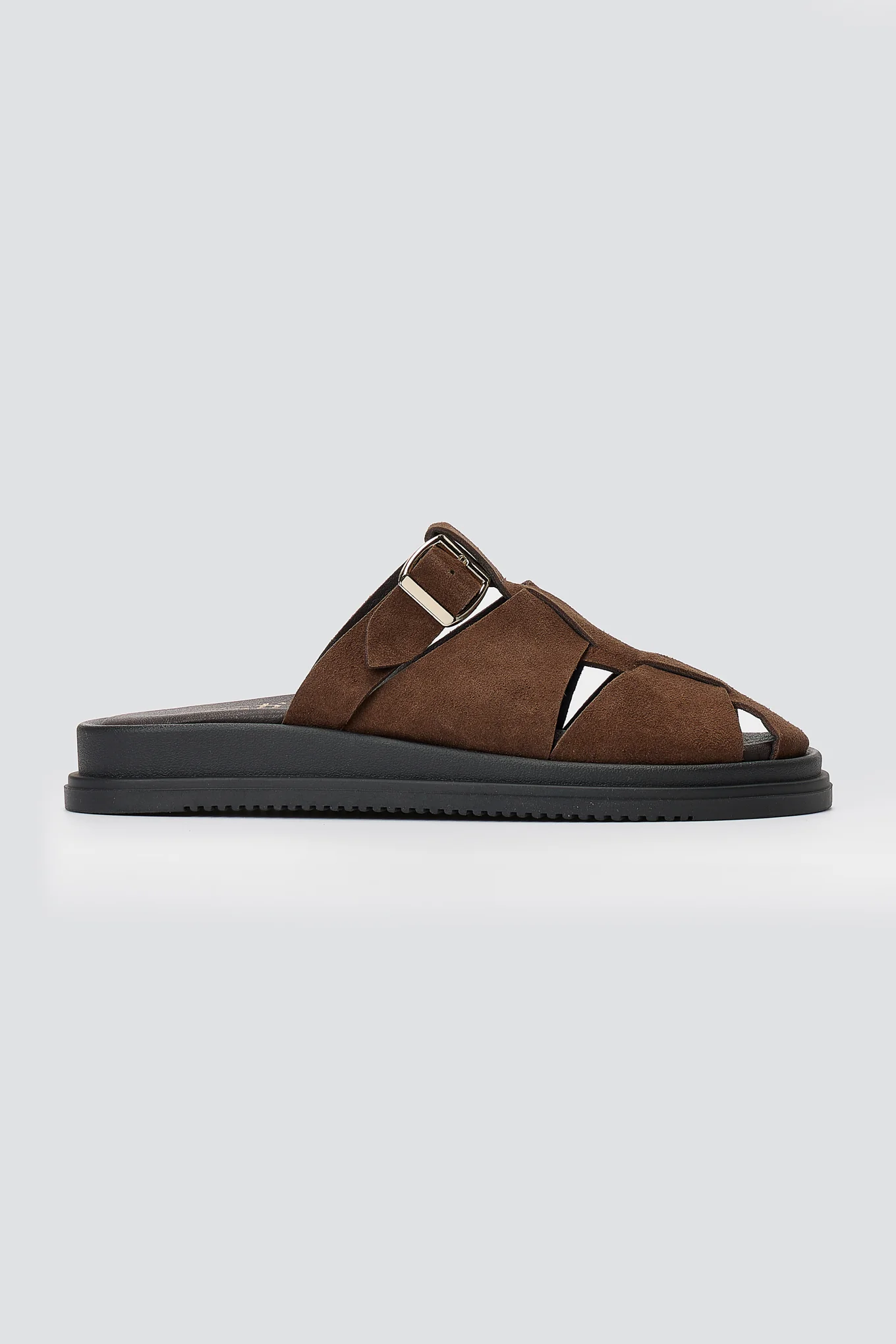 Σουέντ clogs με αγκράφα - Καφέ - Image 12