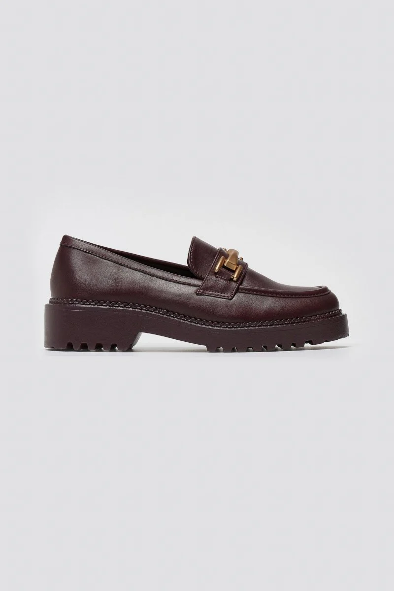 Chunky Loafers - Μπορντώ Ματ - Image 3