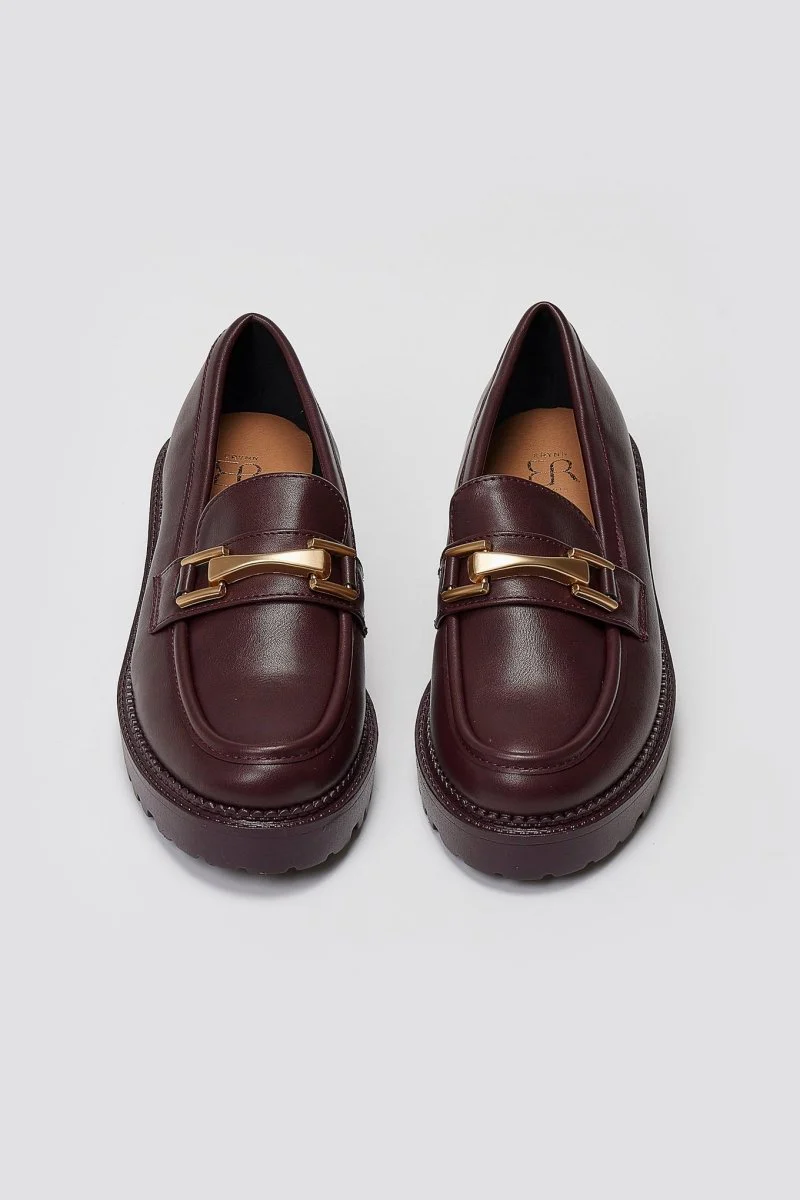 Chunky Loafers - Μπορντώ Ματ - Image 4