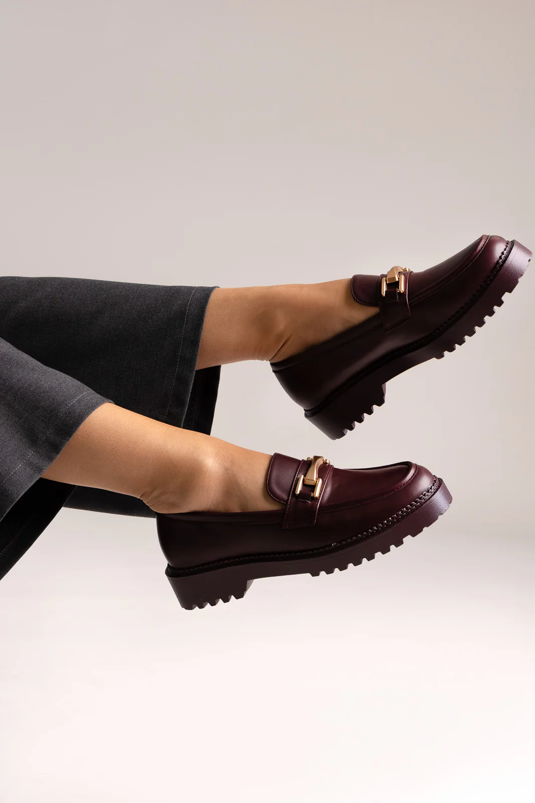 Chunky Loafers - Μπορντώ Ματ - Image 6