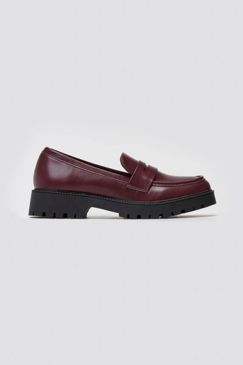 Chunky Loafers - Μπορντώ ματ - Image 3