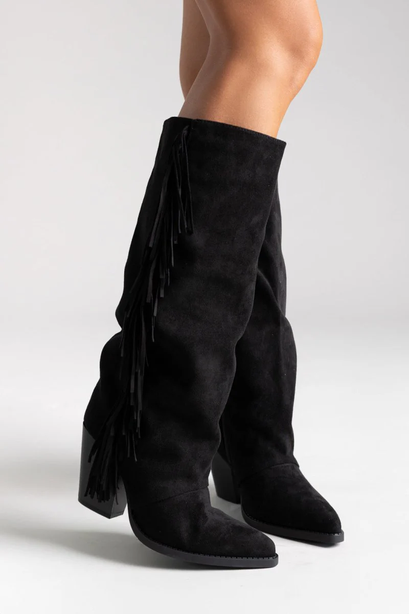 Καουμπόικες Μπότες - Black Suede - Image 6