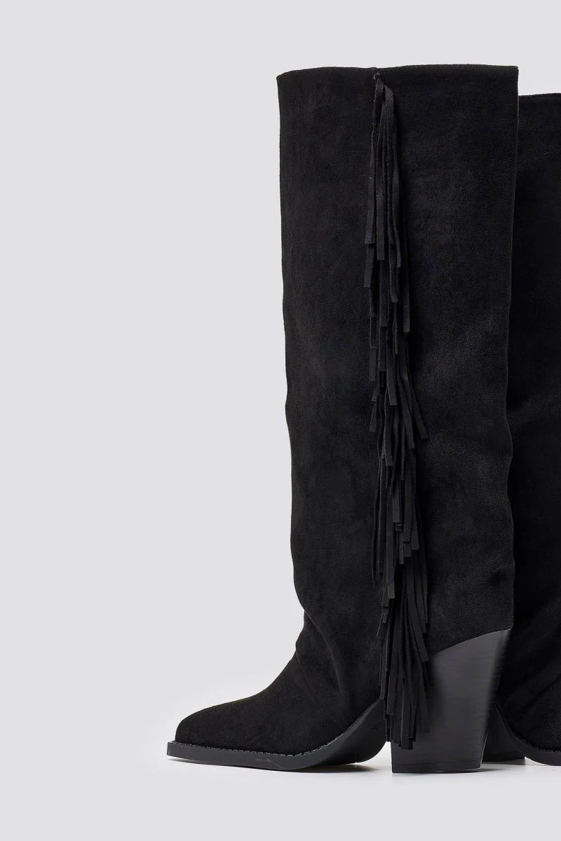 Καουμπόικες Μπότες - Black Suede - Image 7
