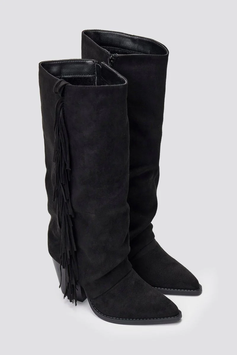 Καουμπόικες Μπότες - Black Suede - Image 8