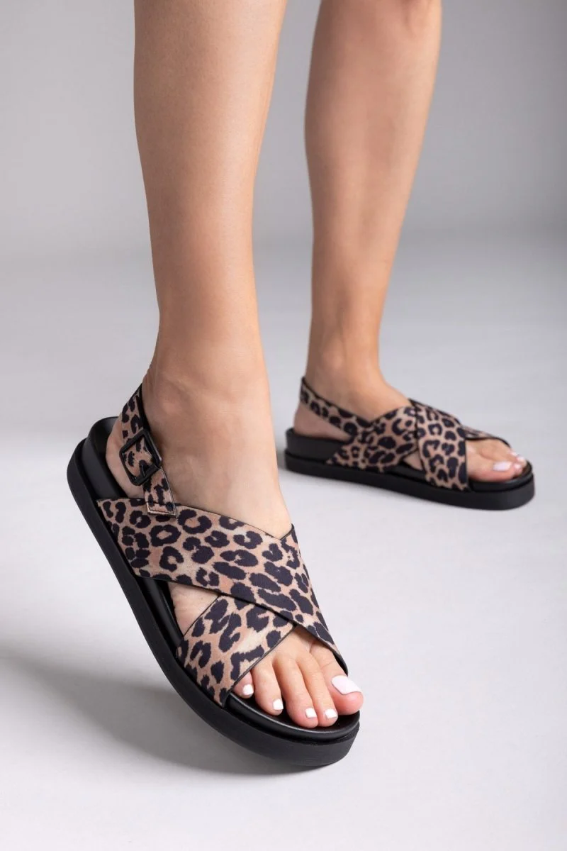 Σανδάλια flatform crossover - Λεοπάρ - Image 5