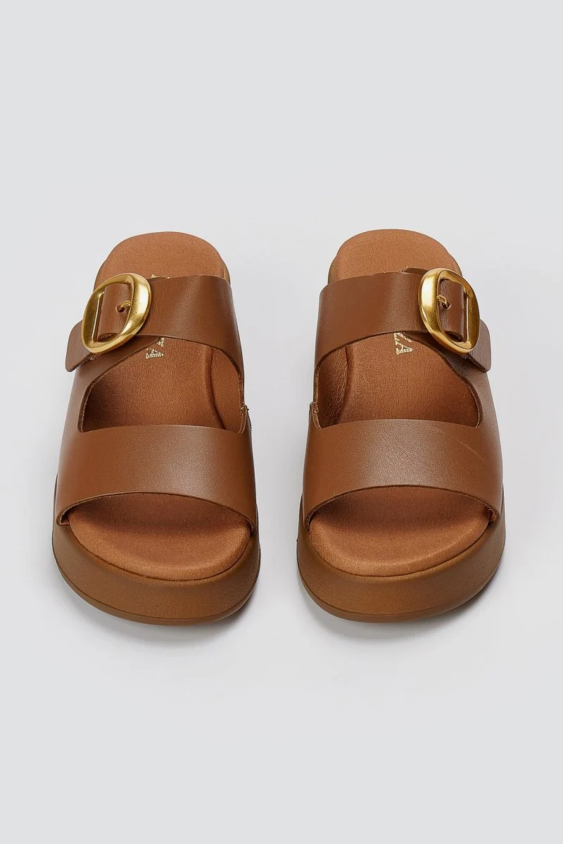 Σανδάλια Flatform - Ταμπά Ματ - Image 4