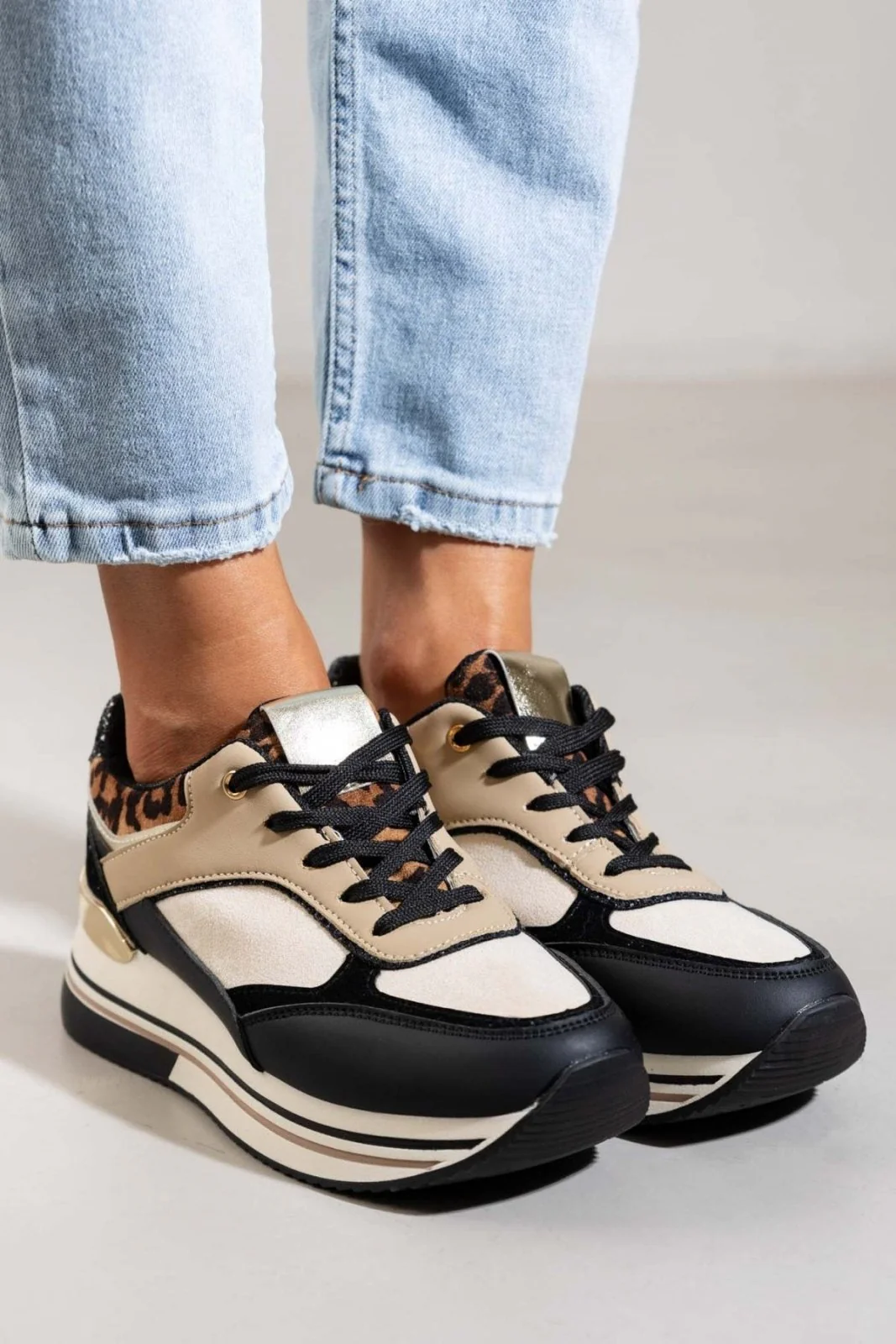 Αθλητικά παπούτσια flatform - Μαύρο - Image 7