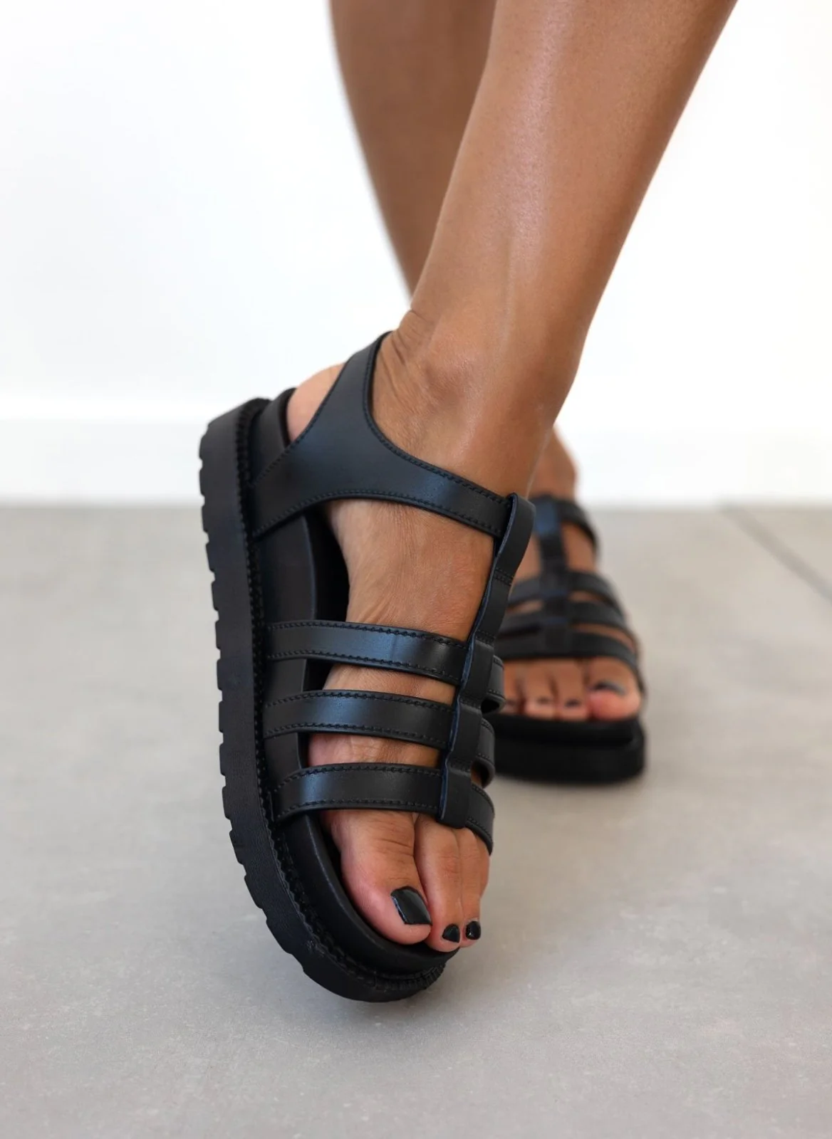 Σανδάλια Gladiator Flatform - Μαύρο - Image 6