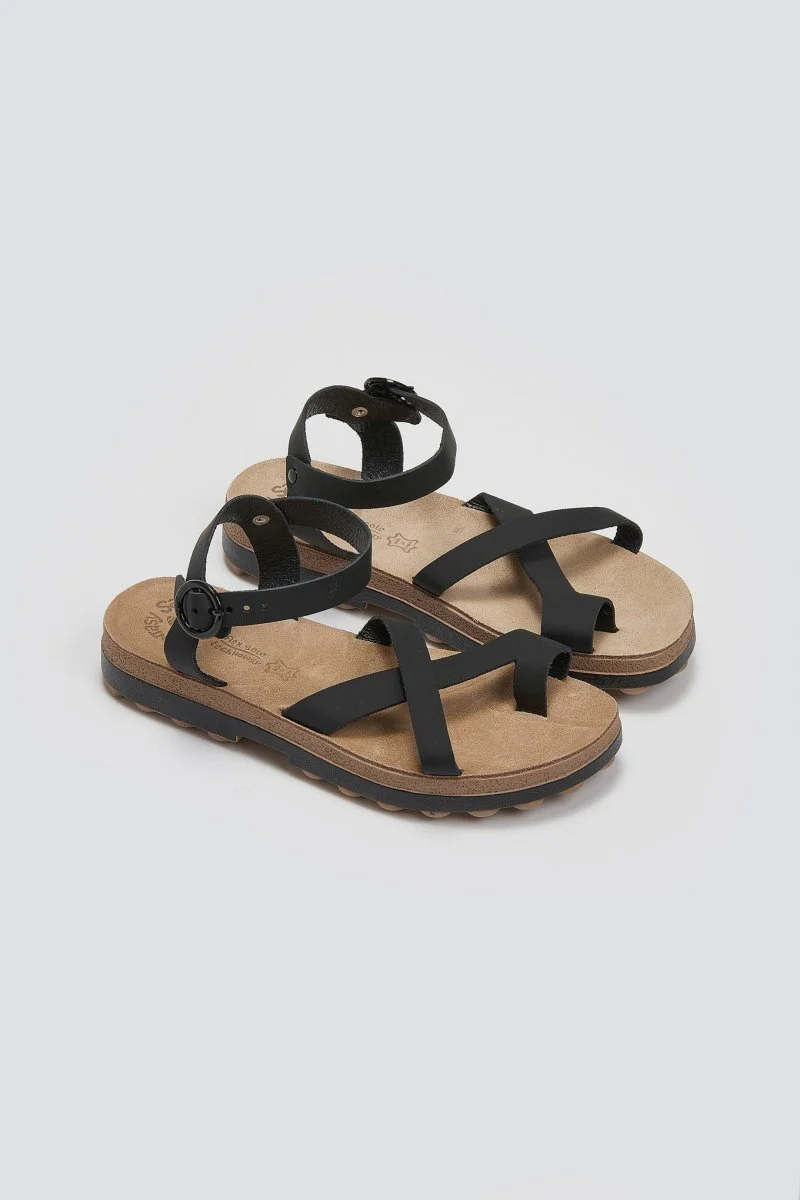 Σανδάλια nubuck δετά - Μαύρο - Image 4