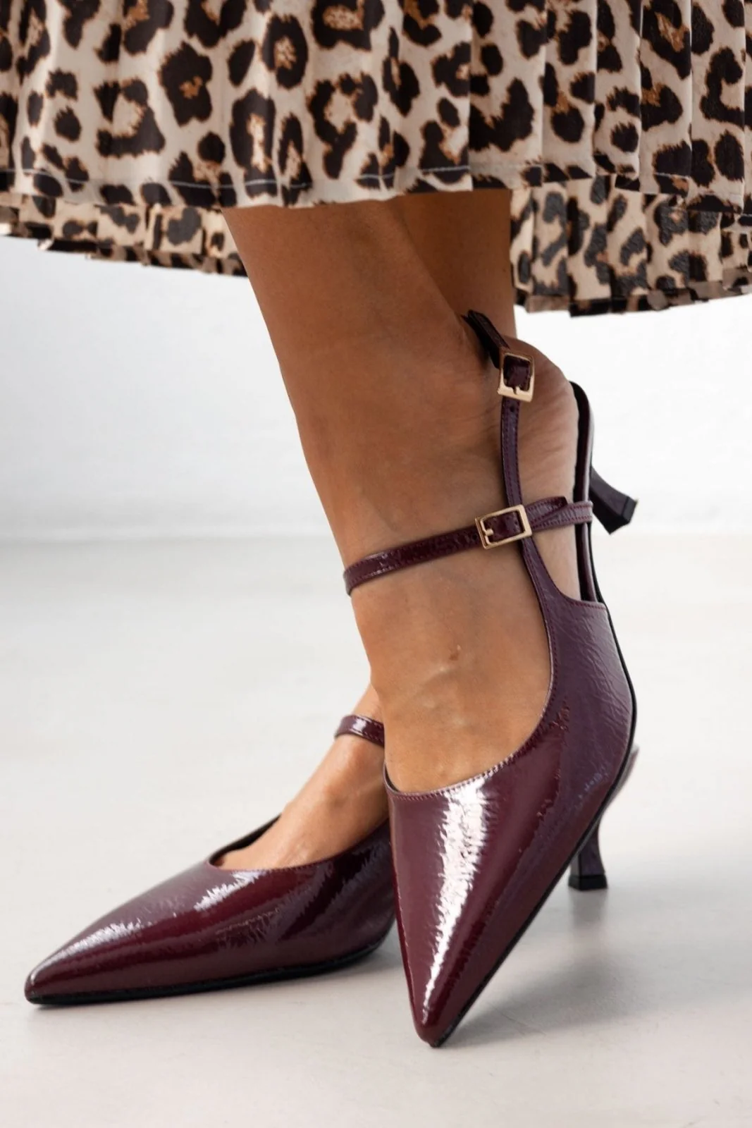 Λουστρίνι γόβες slingback - Μπορντώ - Image 5