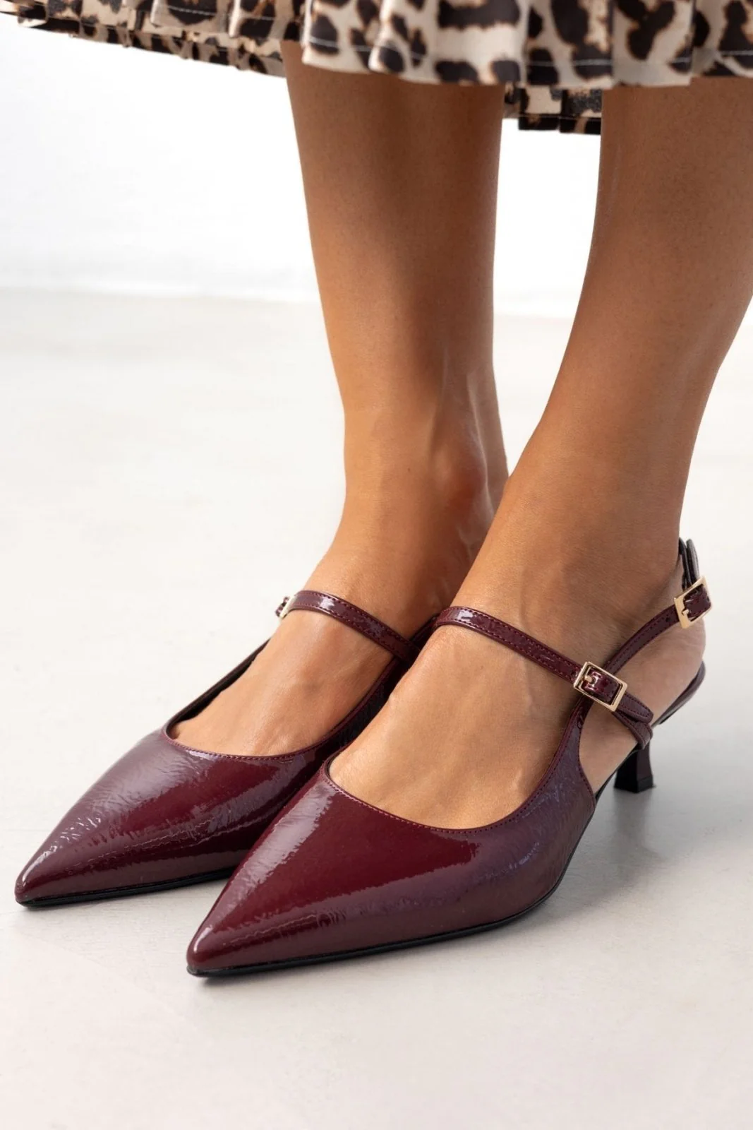 Λουστρίνι γόβες slingback - Μπορντώ - Image 8