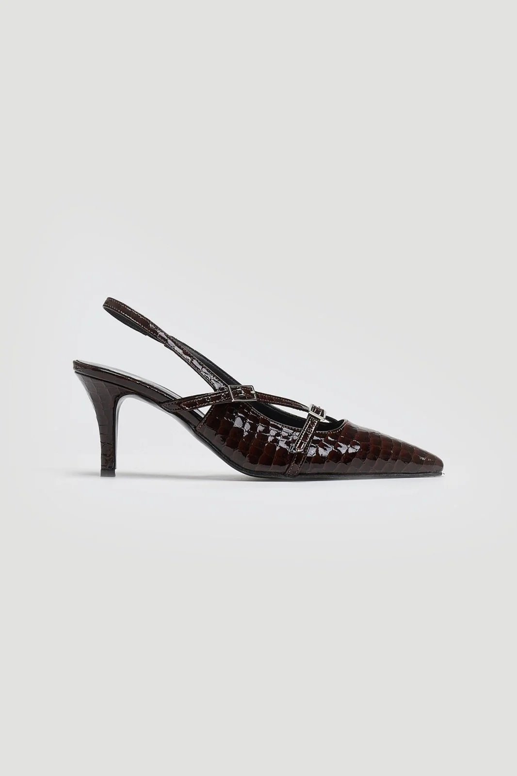 Λουστρίνι μυτερές γόβες slingback - Μπορντώ - Image 7