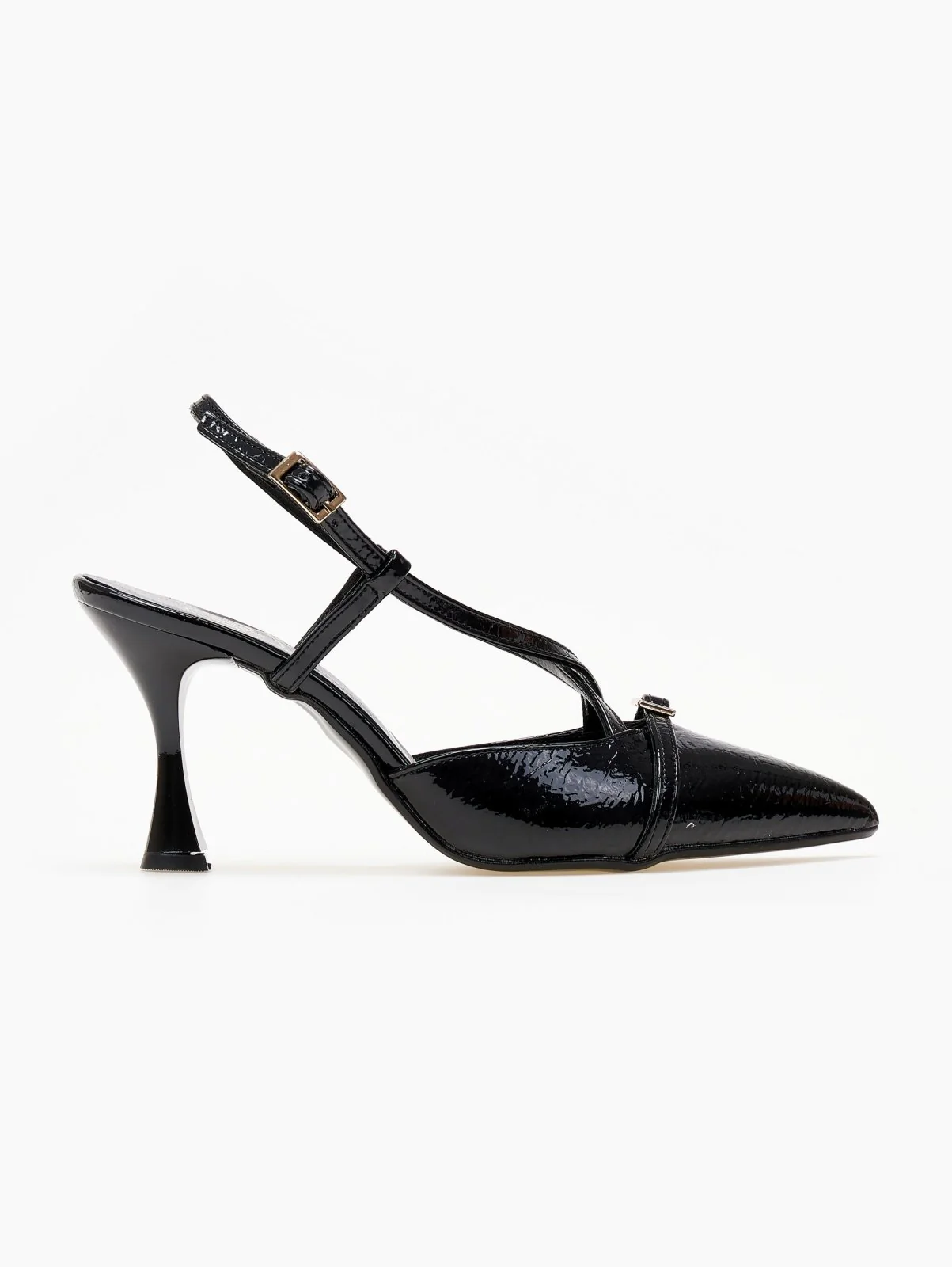 Λουστρίνι γόβες slingback - Μαύρο