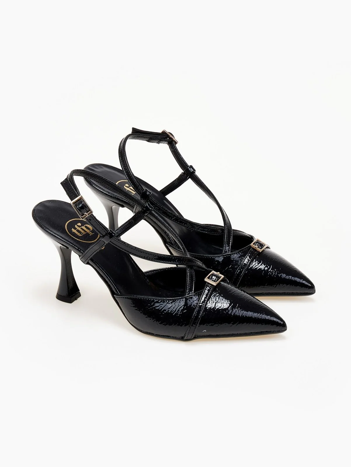 Λουστρίνι γόβες slingback - Μαύρο - Image 4