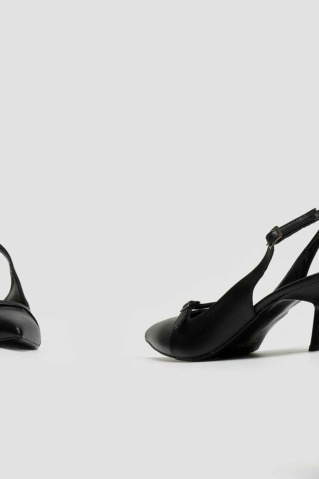 Γόβες Μυτερές Slingback - Μαύρο - Image 4