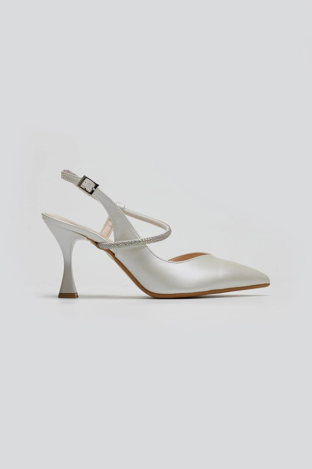 Γόβες Slingback - Λευκό Πέρλα - Image 2
