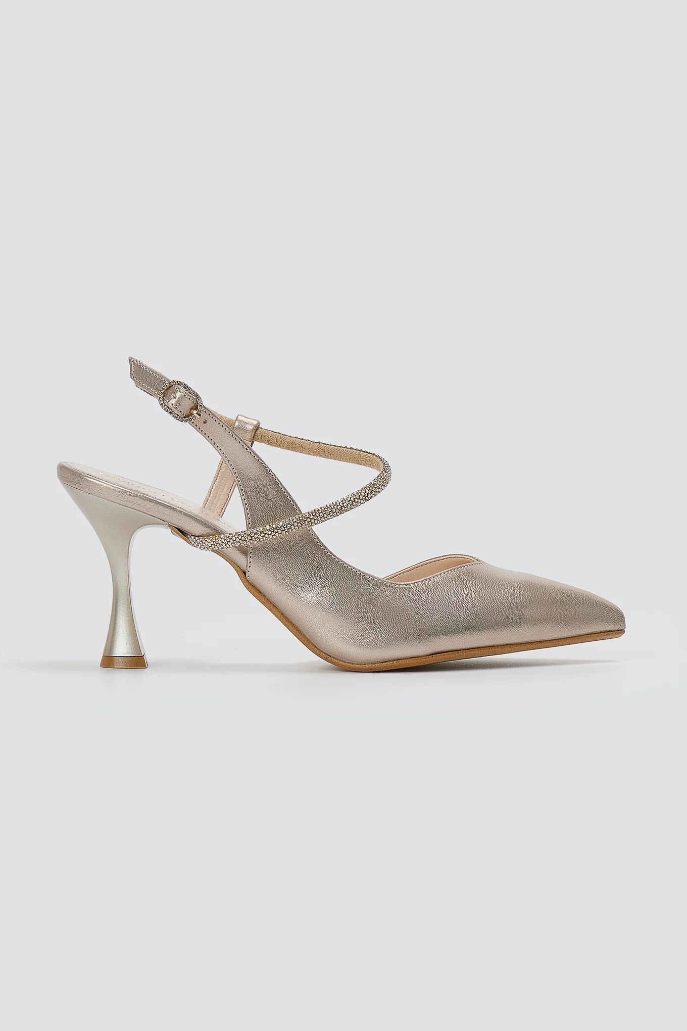 Γόβες Slingback - Μπεζ Πέρλα