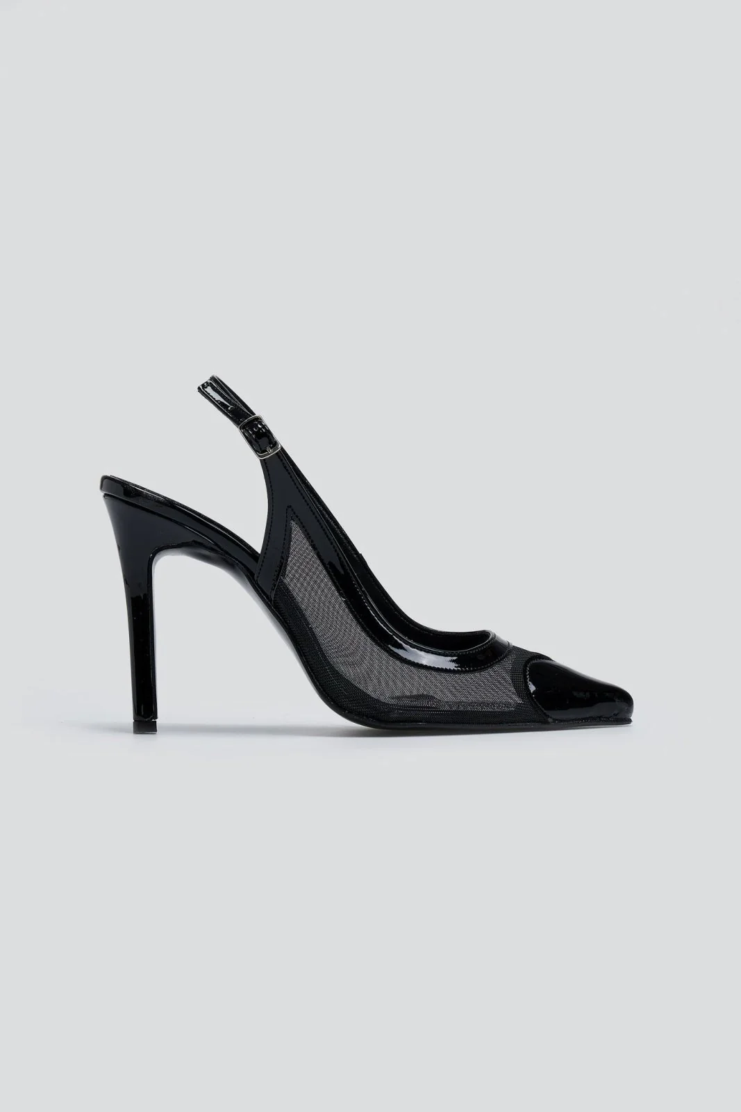 Γόβες slingback με λεπτομέρεια καρδιά - Μαύρο