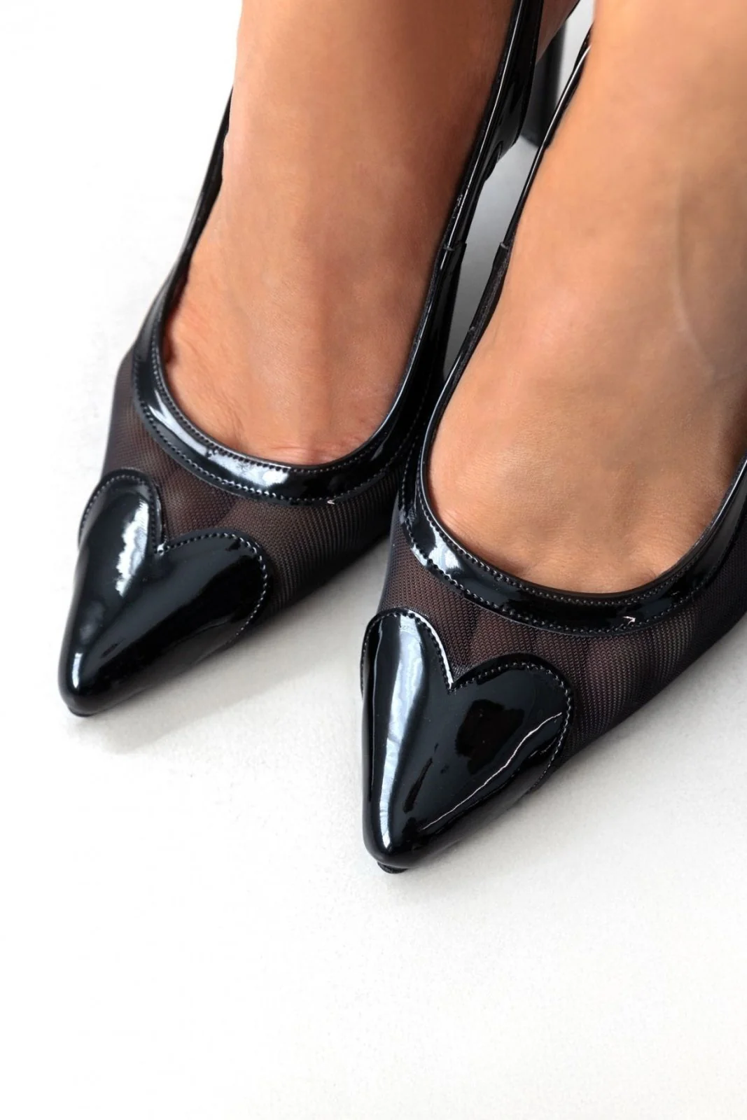 Γόβες slingback με λεπτομέρεια καρδιά - Μαύρο - Image 6