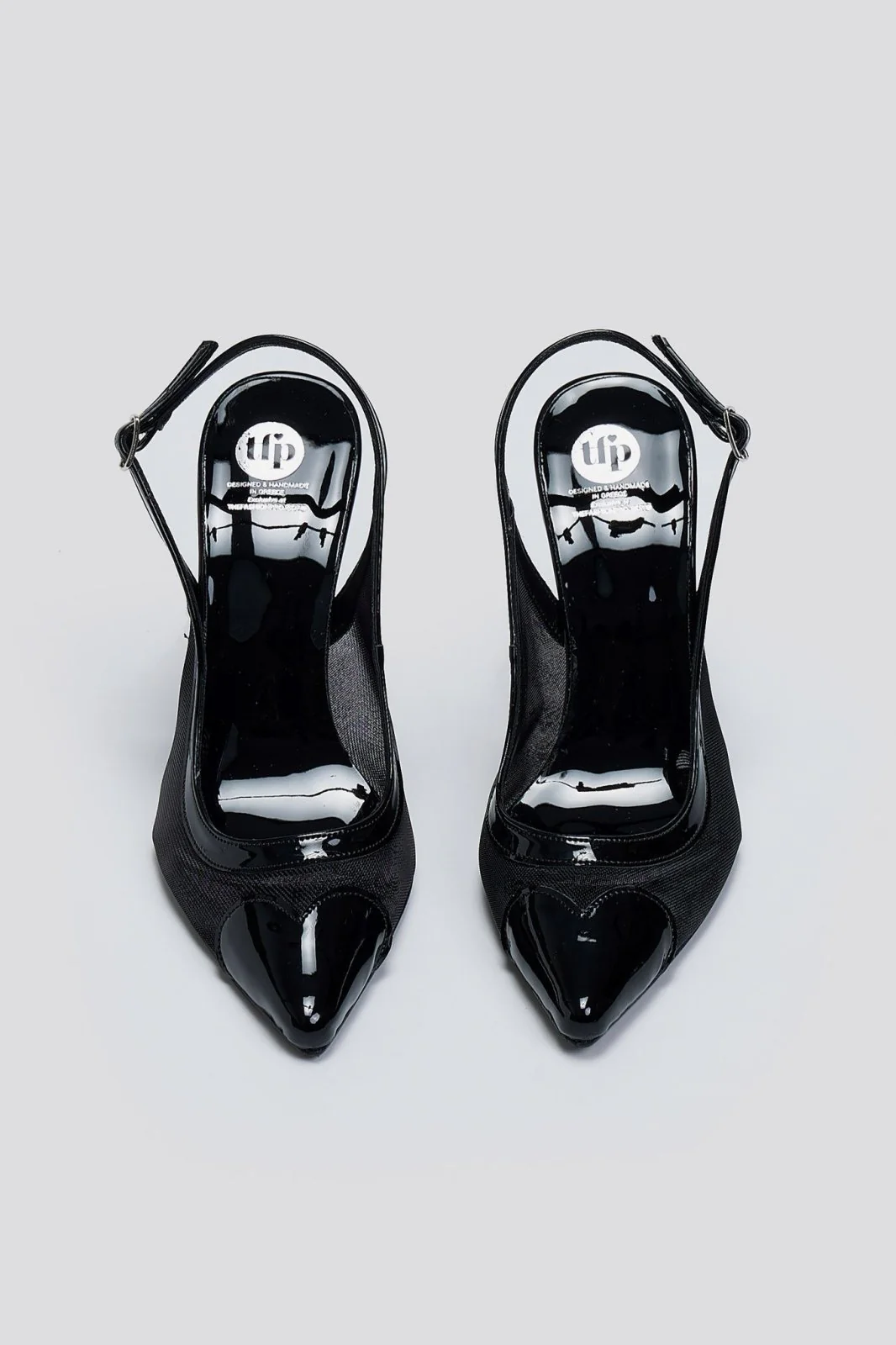Γόβες slingback με λεπτομέρεια καρδιά - Μαύρο - Image 8