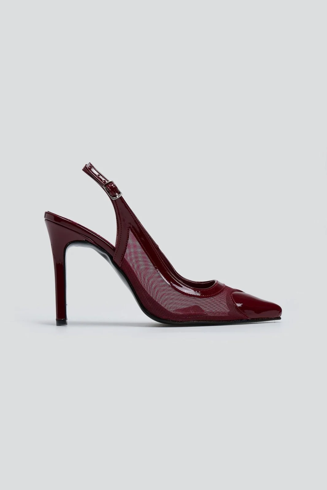Γόβες slingback με λεπτομέρεια καρδιά - Μπορντώ - Image 5