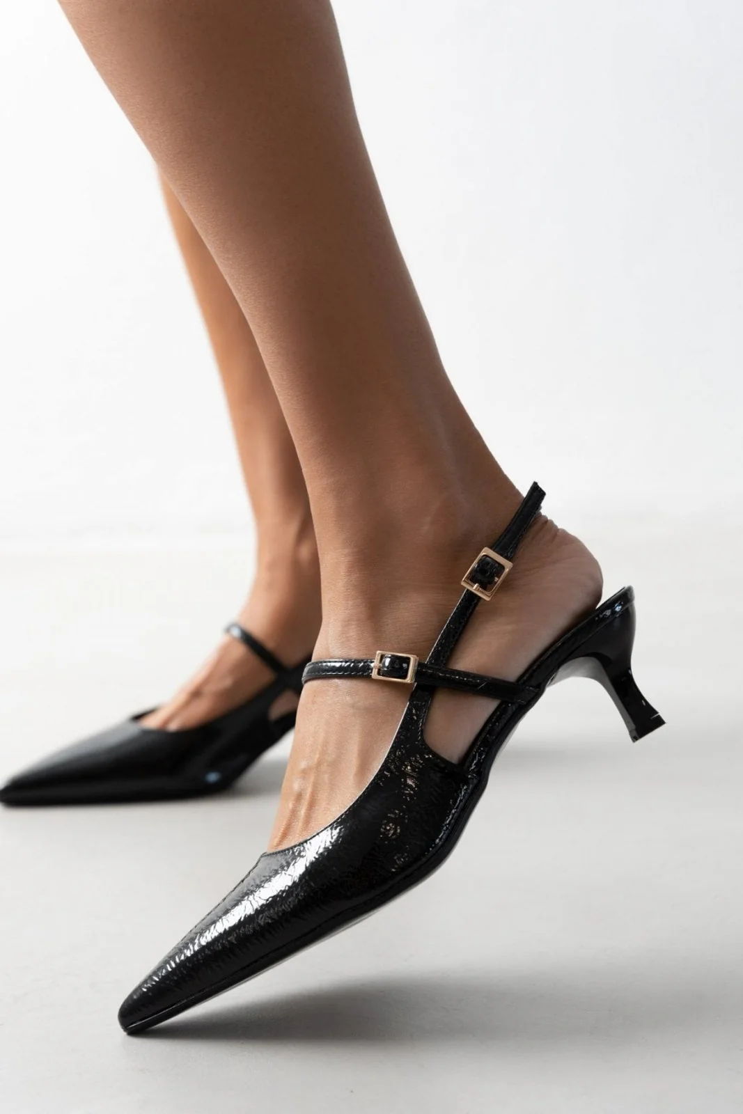 Λουστρίνι γόβες slingback - Μαύρο - Image 6