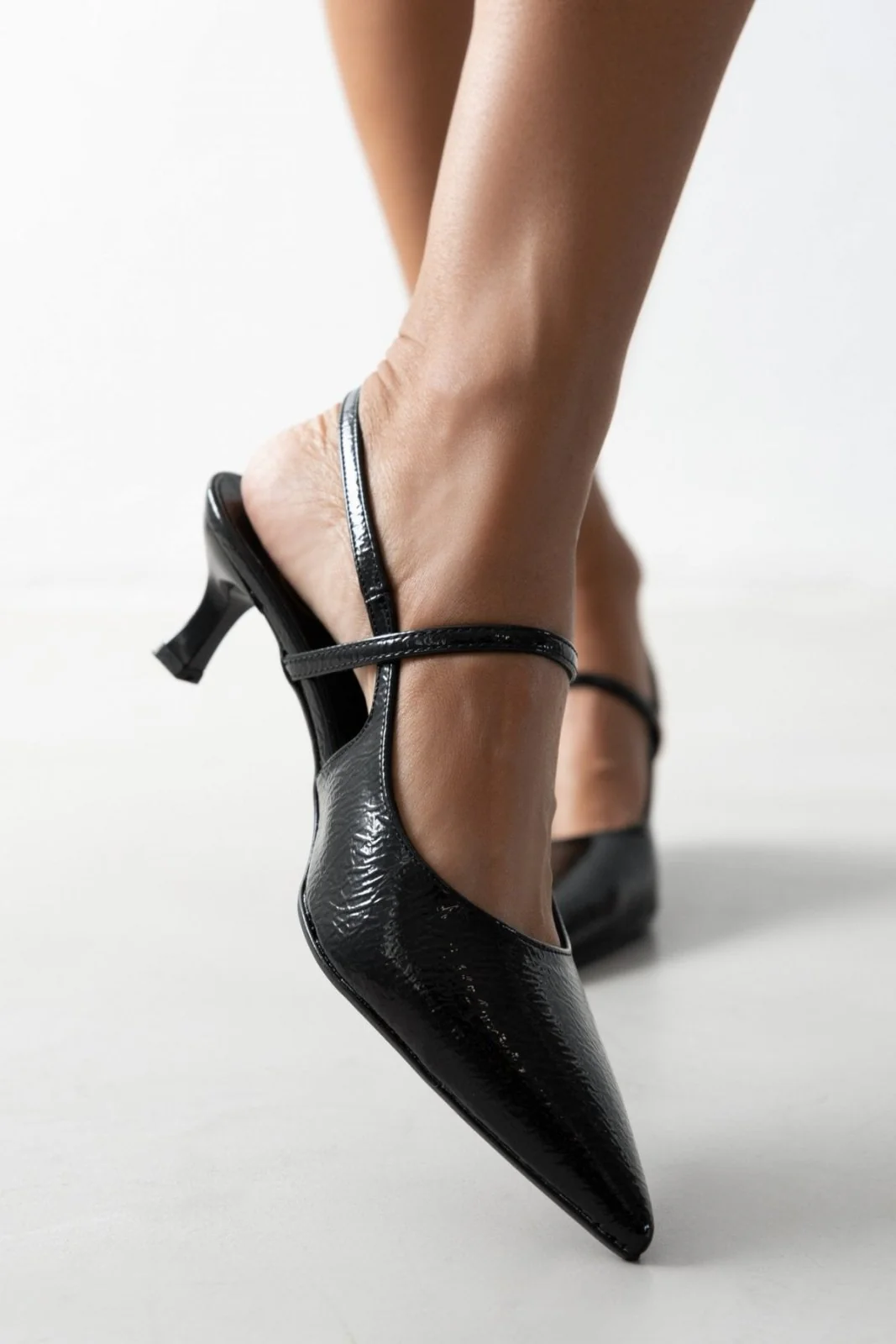 Λουστρίνι γόβες slingback - Μαύρο - Image 7