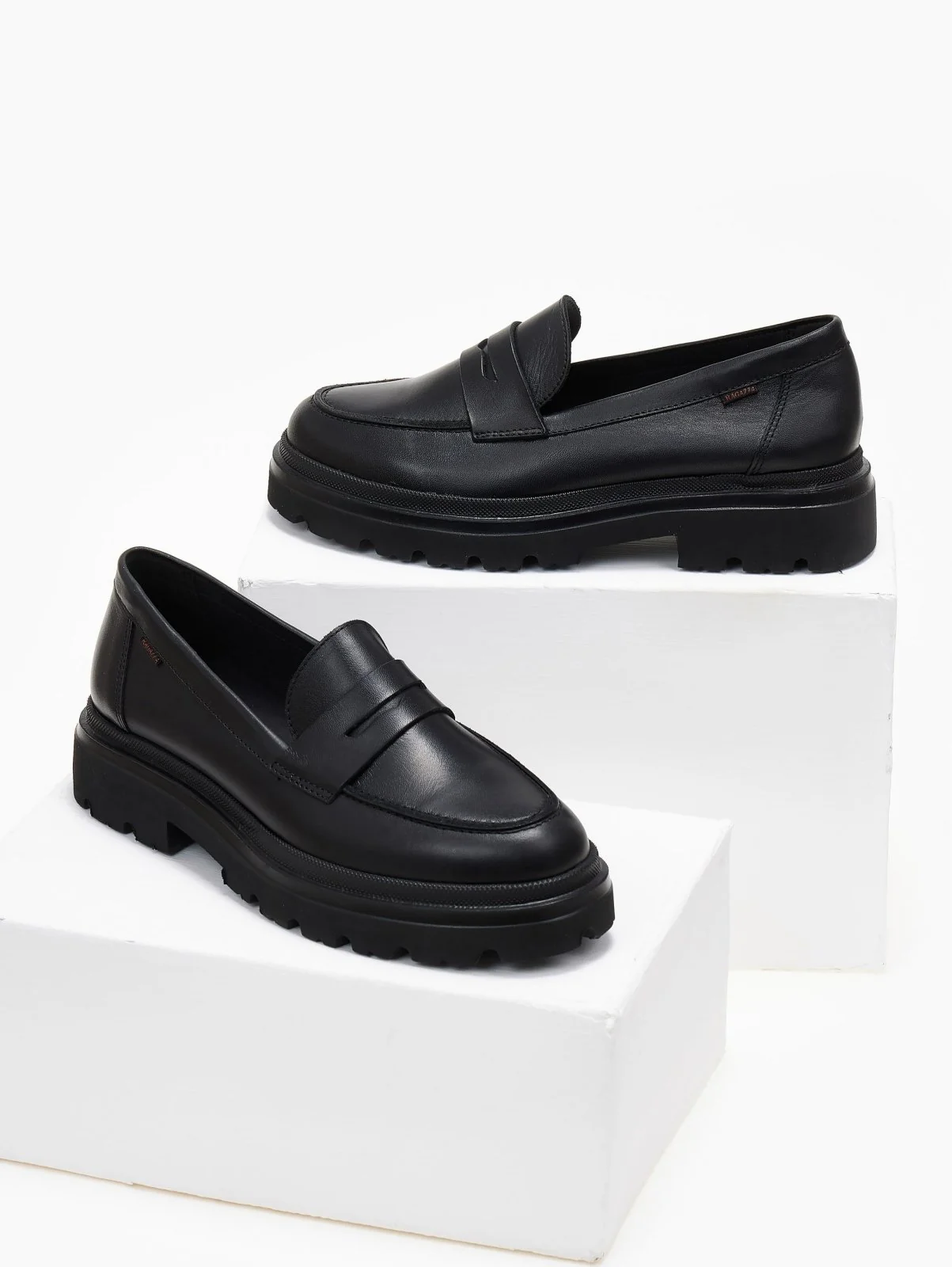 Δερμάτινα chunky Loafers - Μαύρο - Image 3