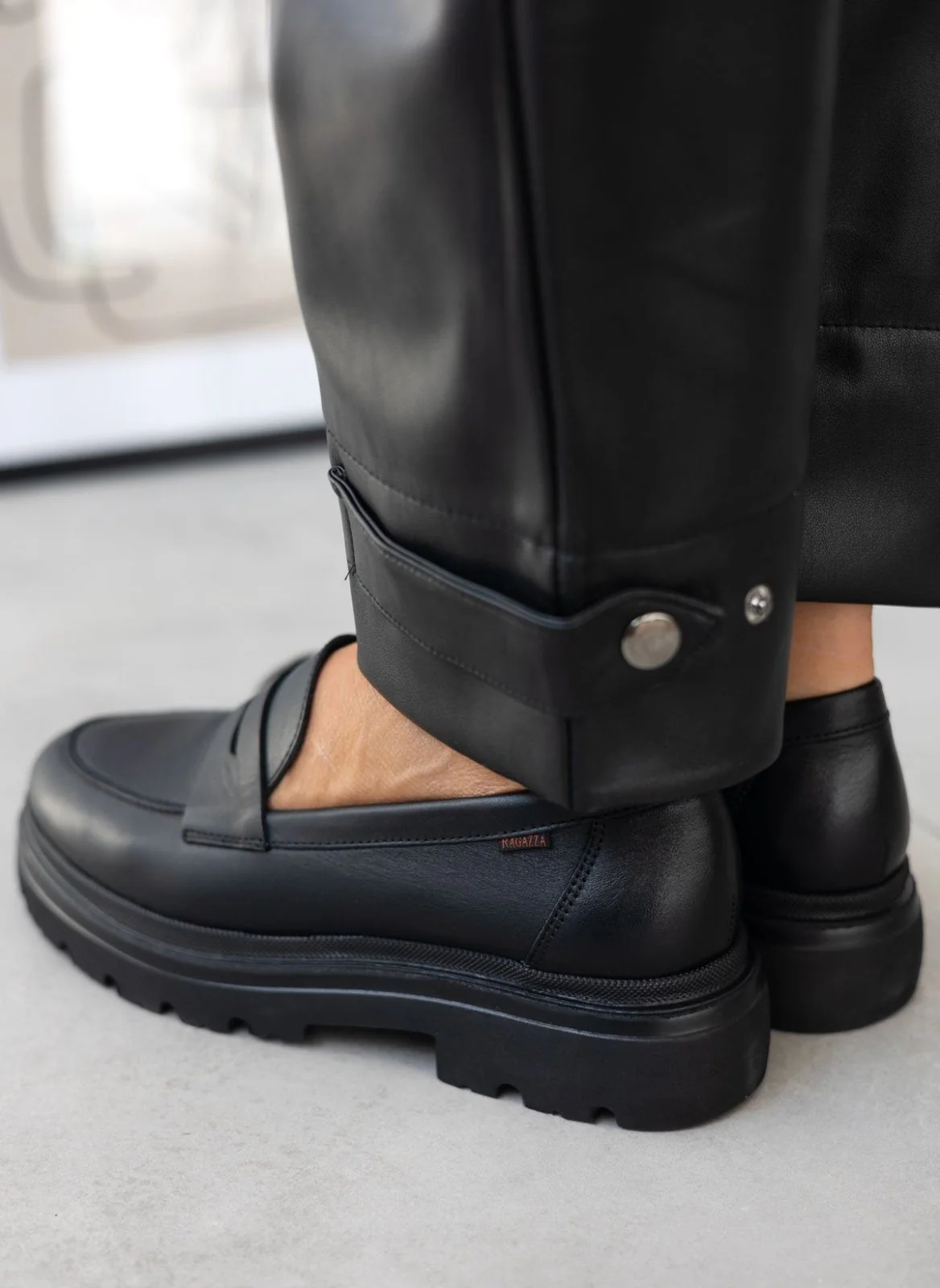 Δερμάτινα chunky Loafers - Μαύρο - Image 7
