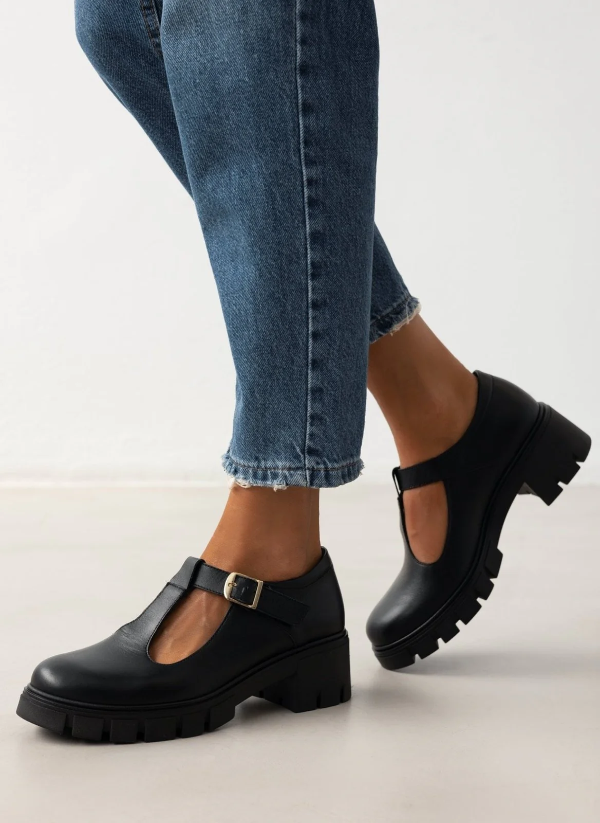 Δερμάτινες Μπαλαρίνες Loafers - Μαύρο - Image 8