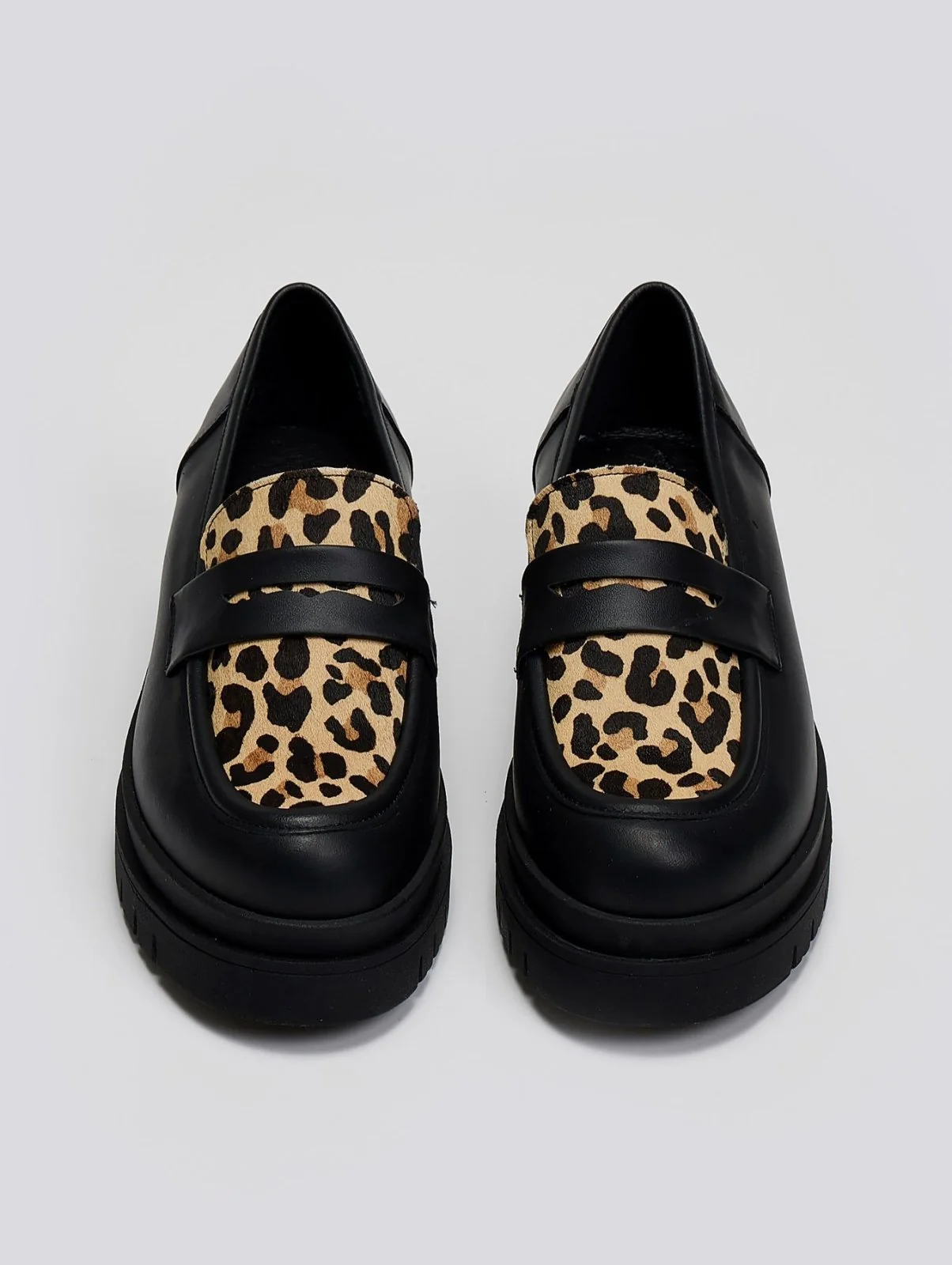 Δερμάτινα loafers με συνθετικό pony skin - λεοπάρ - Image 7